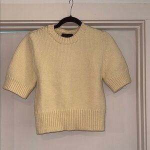 Zara Cream Short Sleeve Women's Sweater- worn once -